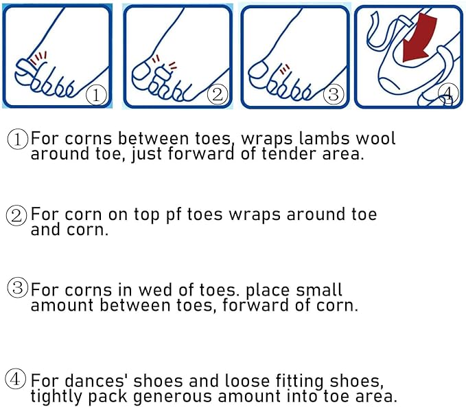 2 Pack Lambs Wool Toe Splint
