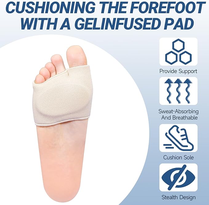 2 Pairs Metatarsal Pads with Gel