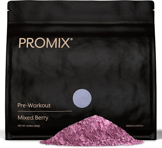 Promix Pre-Workout Powder, Mixed Berry B12, Caffeine,