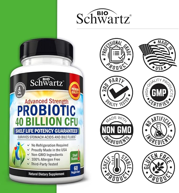 Daily Probiotic Supplement with 40 Billion CFU