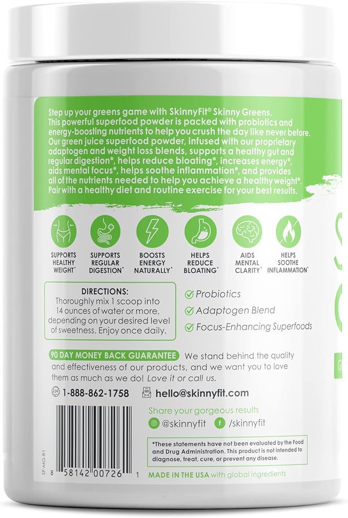 SkinnyFit Mango Splash Skinny Greens, Green 30 Servings