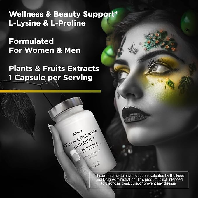 Amen Plant-Based Vegan Collagen Builder Supplement 30 Capsules