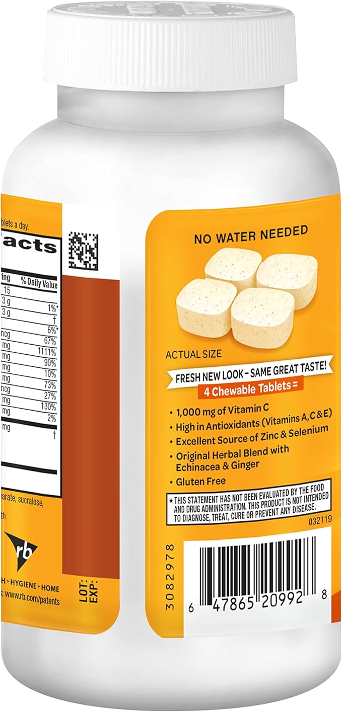 Airborne 1000mg Vitamin C Chewable Tablets (116 count