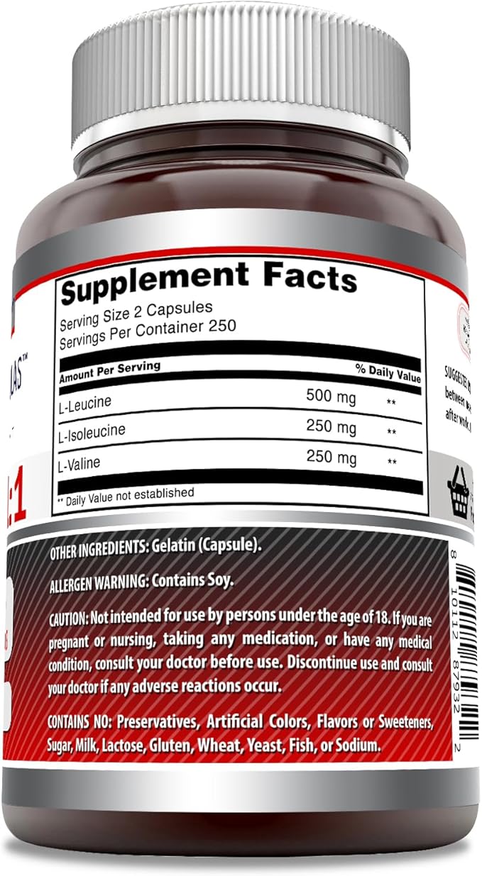 Amazing Formulas BCAA 2:1:1 1000 Mg (1 Pack, 500 Count)