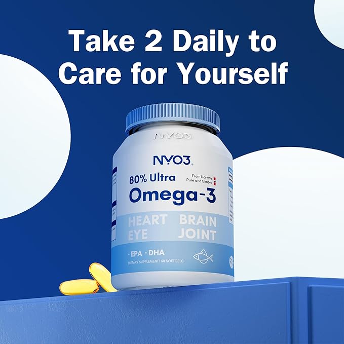 Fish Oil Supplement 2000 mg, 80% 3 with 3 Fatty 60 Softgels 60 Day
