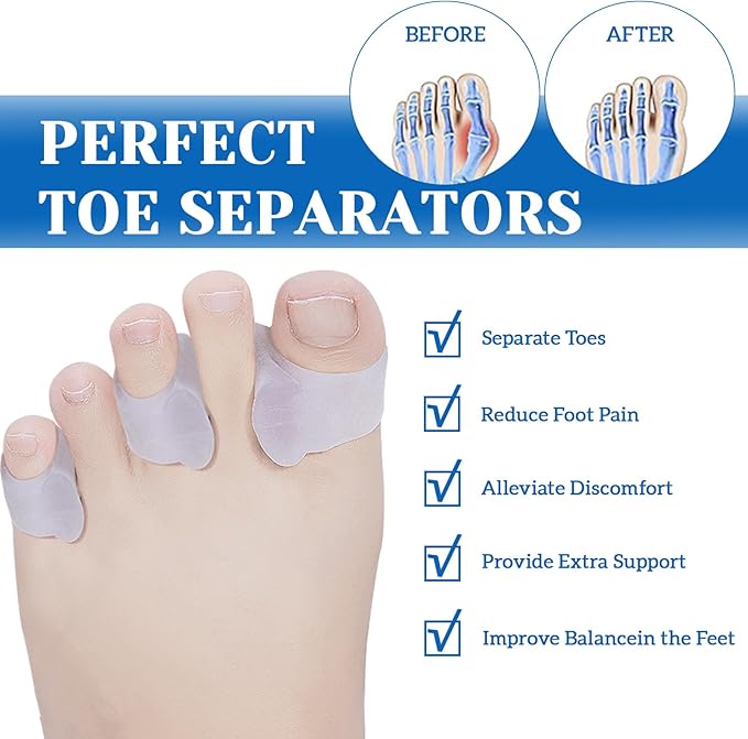 18Pcs Gel Toe Separator, Pinky Toe (18)