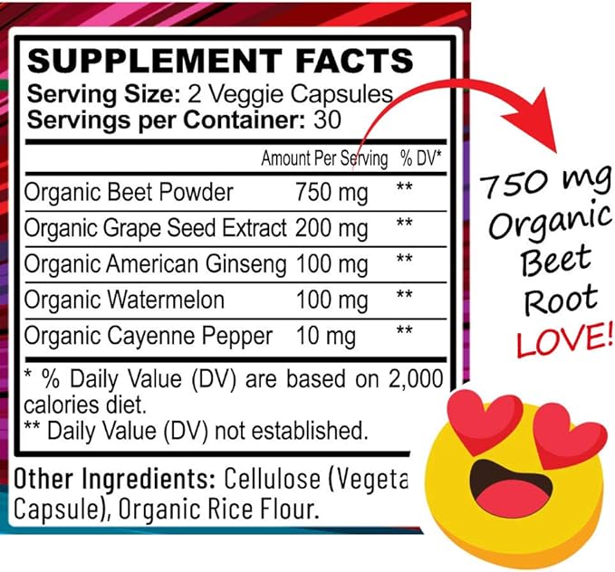 Beet Root Capsules 60 Count