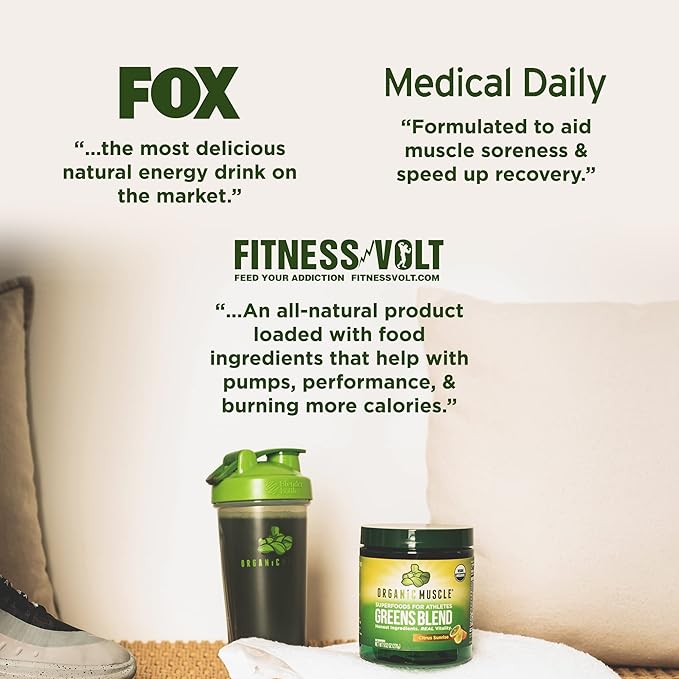 Organic Muscle Superfood Greens Powder Drink Mix 30 Servings