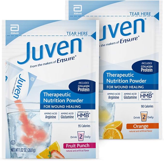 Juven Therapeutic Nutrition Drink Mix Powder for Wound Healing Support, Includes Collagen Protein, Variety Pack, 30 Count