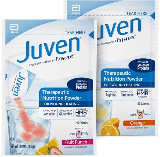 Juven Therapeutic Nutrition Drink Mix Powder for Wound Healing Support, Includes Collagen Protein, Variety Pack, 30 Count