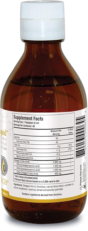 Biotics Research Biomega 3 Liquid Highly 3 Fish 2490 mg 3 Fatty 1050 mg 7 Fl 200ml 40 40 SVG
