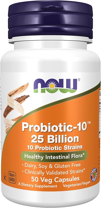 NOW Supplements, Probiotic-10™, 25 Billion, 10 Probiotic 50 Veg