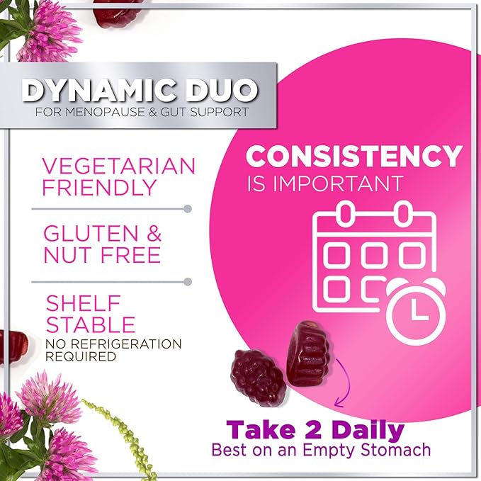 Menopause Probiotics for Women Gummy 3 Billion 60 Gummies