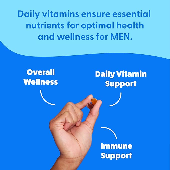 Feel Great Vitamin Co. Men's Multivitamin B-6, B-12, B-12, Biotin, D3, E, 45 Day
