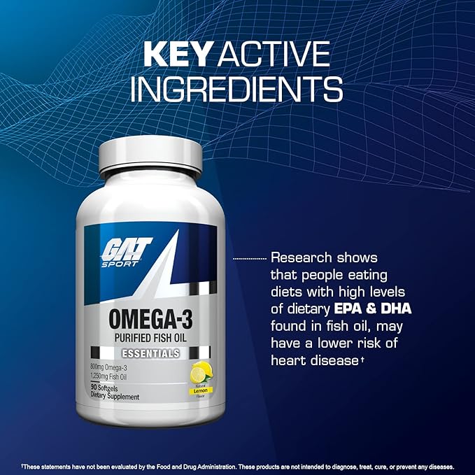 GAT Sport Essentials Omega-3 Purified Fish 90 Softgels