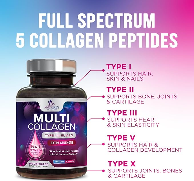 Collagen Peptides for Women & Men 240 Capsules