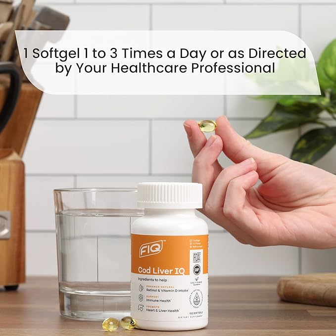 FIQ - Cod Liver IQ: Cod 3 Fatty 100 Capsules