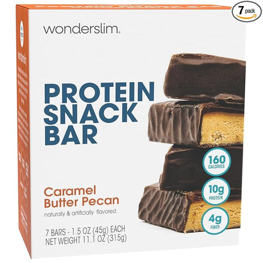 WonderSlim Protein Snack Bar, Caramel Butter Pecan, (7ct)