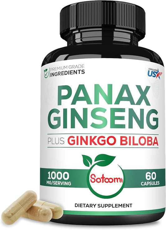 1000mg Korean Red Panax Ginseng and 60 Vegan