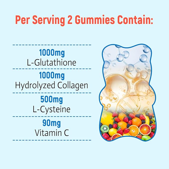 Glutathione Collagen Gummies, Collagen Gummies 60 Count