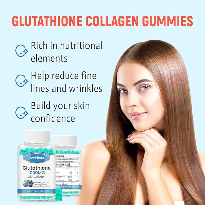 Glutathione Collagen Gummies, Collagen Gummies 60 Count
