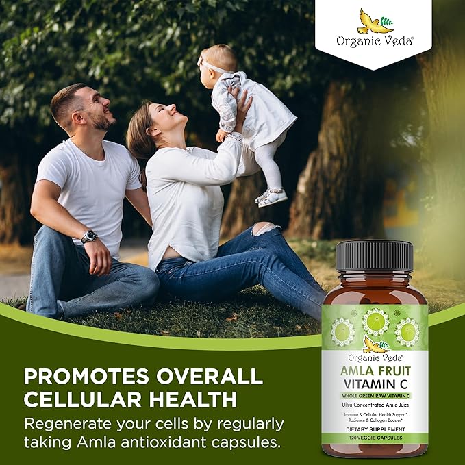 Organic Veda Amla Capsules Natural Vitamin 120