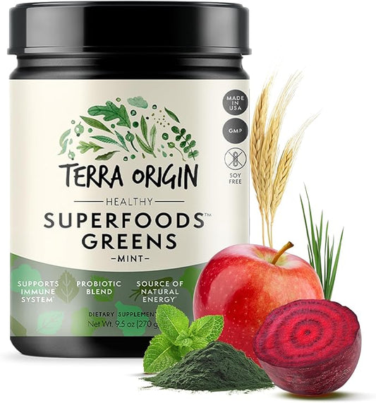 TERRA ORIGIN Superfoods Greens for Immune 30 Servings