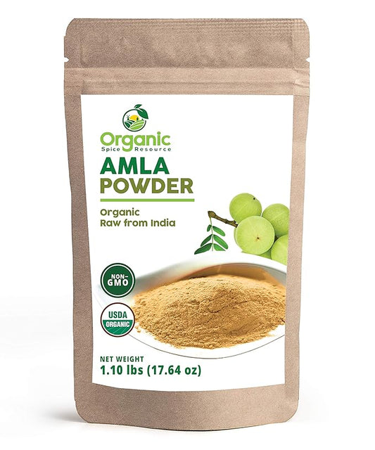 Organic Amla Powder 1.10 lbs (17.64 oz) 100% Raw