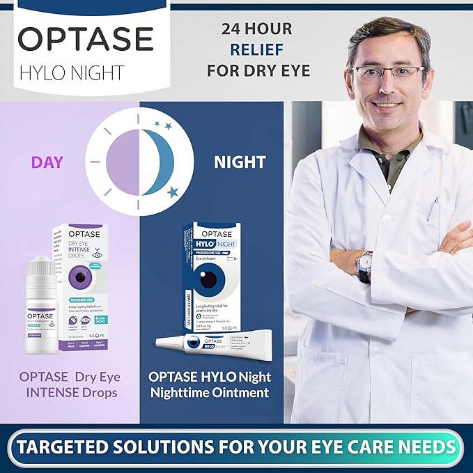 Optase HYLO Night Eye Ointment .18 oz