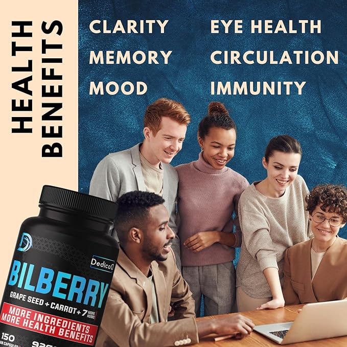 20:1 Bilberry Extract Capsules 9260mg Per 5 Month 10in1 Plus 150 Counts