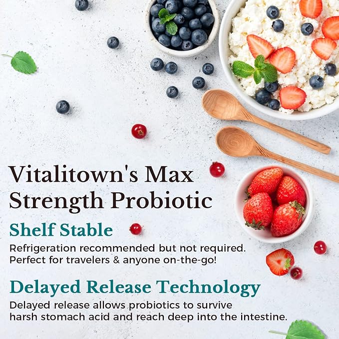 Vitalitown Probiotics 120 Billion CFUs 36 Strains, 60 Delayed