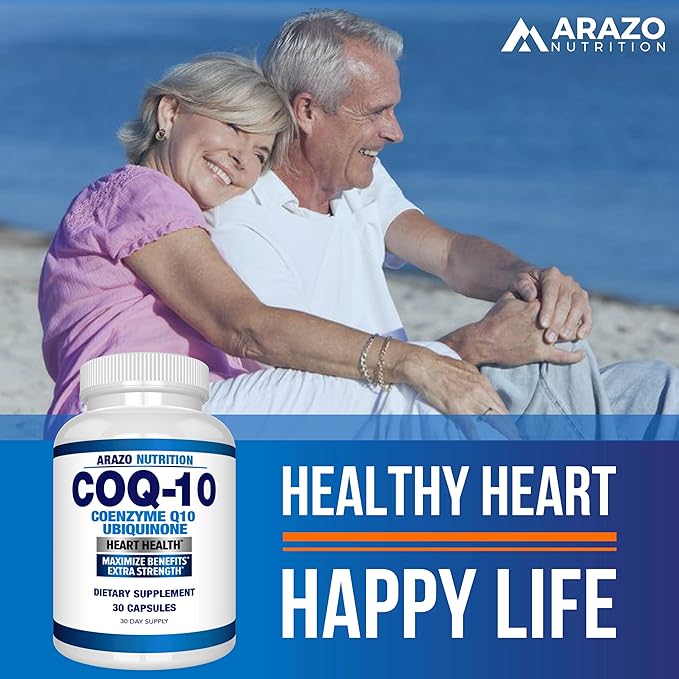 Arazo Nutrition CoQ10 Ubiquinone Coenzyme Q10-200mg