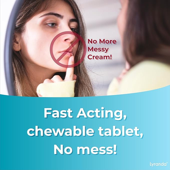 1000 mg chewable L-Lysine Tablets to Treat Cold sores - Faster Absorption and Better Hygiene