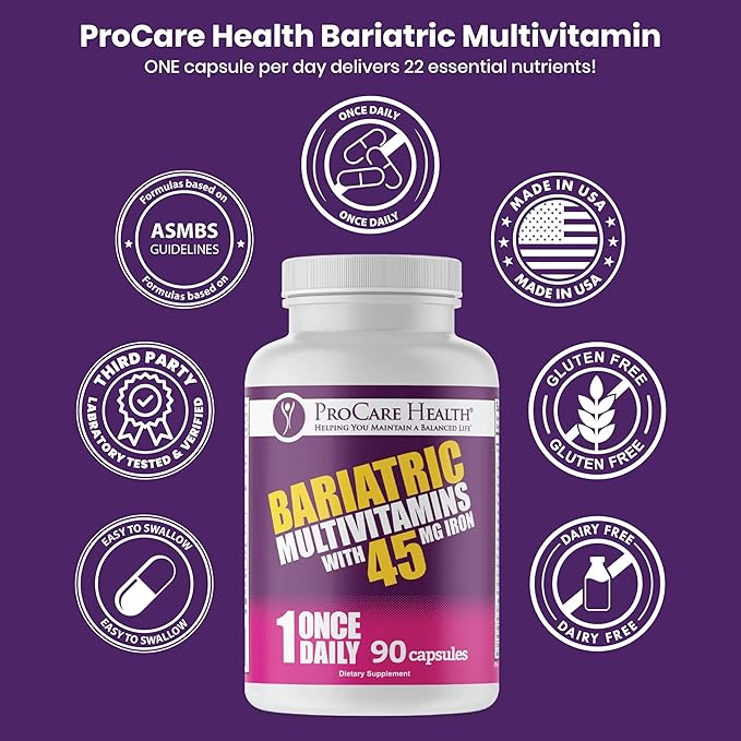 ProCare Health | Once Daily Bariatric 45mg Iron 90 Count