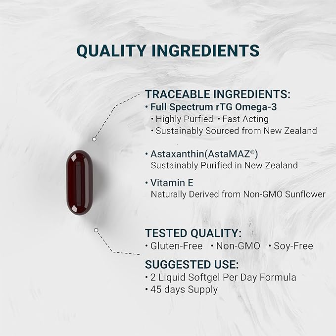 Ultimate rTG Omega 3 Fish Oil 1800mg from Omega3s EPA, 90 Softgels