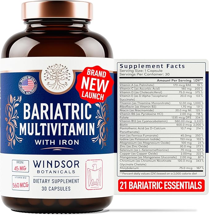 Bariatric Multivitamin with Iron 45mg Iron 30 Caps