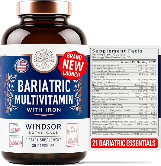 Bariatric Multivitamin with Iron 45mg Iron 30 Caps