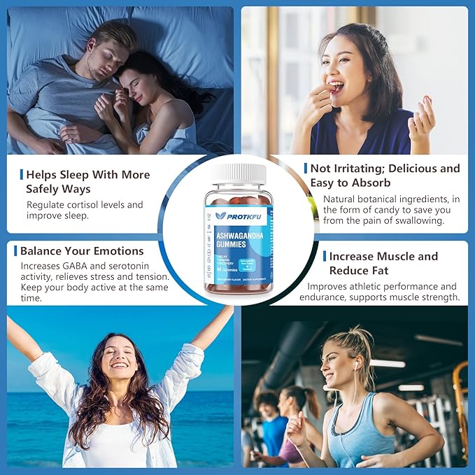 2 Pack Ashwagandha Gummies & Vitamin