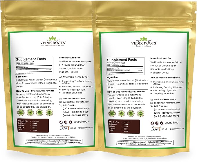 Organic Bhumi Amla Powder 100 Gm 2)
