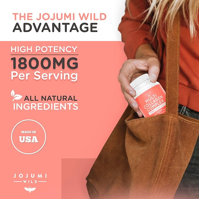 5-in-1 Multi Collagen Capsules (Type I, II, III, V + X) for Skin, Hair, Nails & Joint Health - Collagen Supplements for Women Gut Health Collagen Peptides & Anti Aging Pills