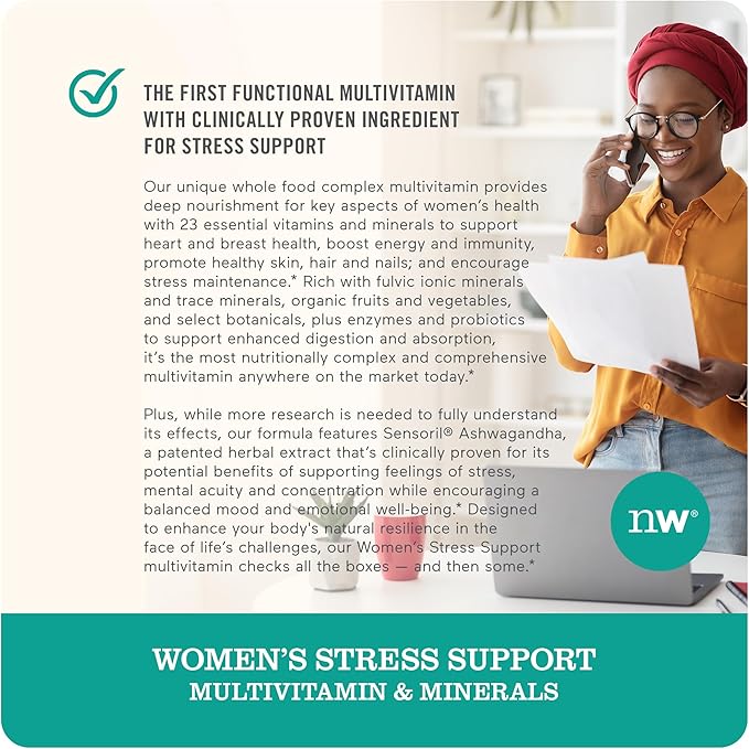 NatureWise Multivitamin for Women + Stress D3 K2 K2 for 60 Capsules[1-Month Capsules[1-Month Supply]