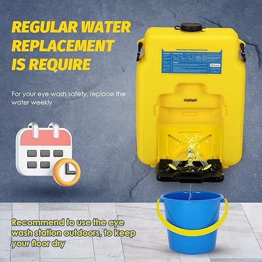 14gal Portable Eye Wash Station, 15min