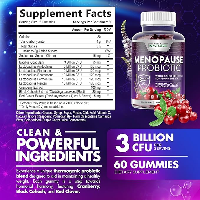 Menopause Supplements for Women 60 Gummies