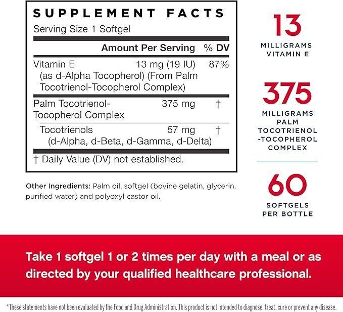 Jarrow Formulas Toco-Sorb 60 Softgels, 2 - 120 Total