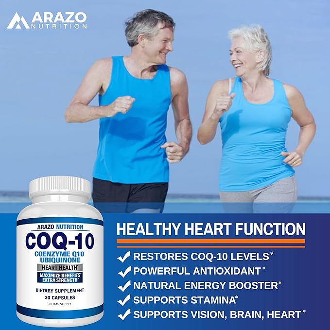 Arazo Nutrition CoQ10 Ubiquinone Coenzyme Q10-200mg