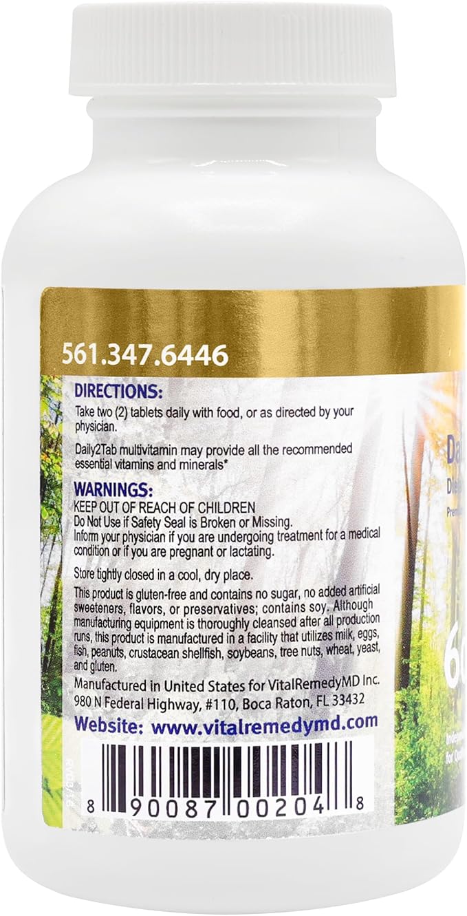 Multivitamin for Women & Men Daily2Tab Multimineral B12, Lycopene (60 count)