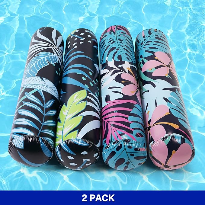 2 Pack Pool Floats Adult - 4-in-1 Pool Floats Hammock, Drifter, Lounge Chair, Saddle, Inflatable Non-Stick PVC Material Pool Float for Vacation