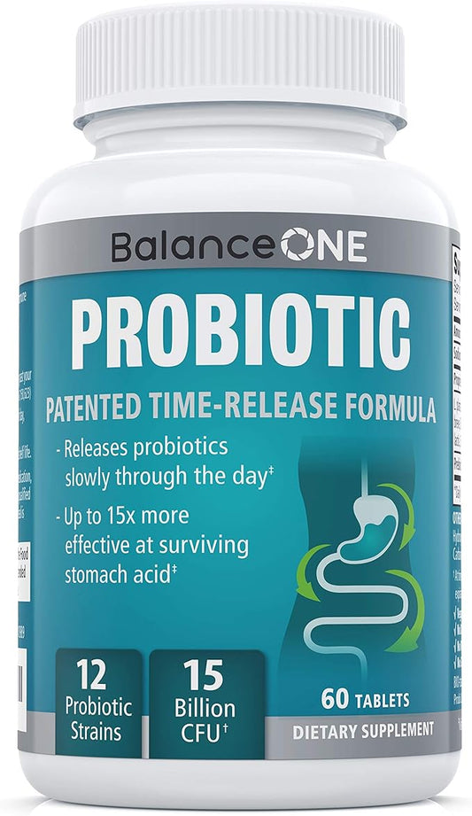 Probiotic, Daily Probiotics for Women & 15 Billion 12 Strains, 60 Time-Release