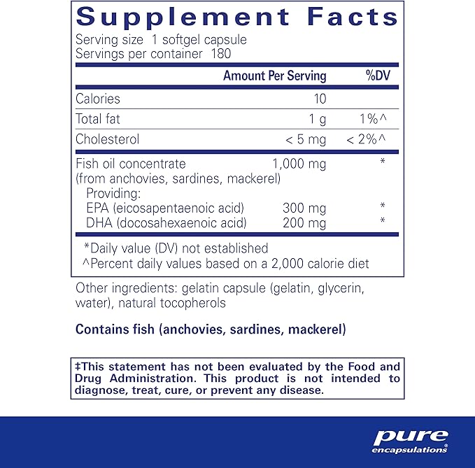 Pure Encapsulations EPA/DHA Essentials 3-180 Softgel