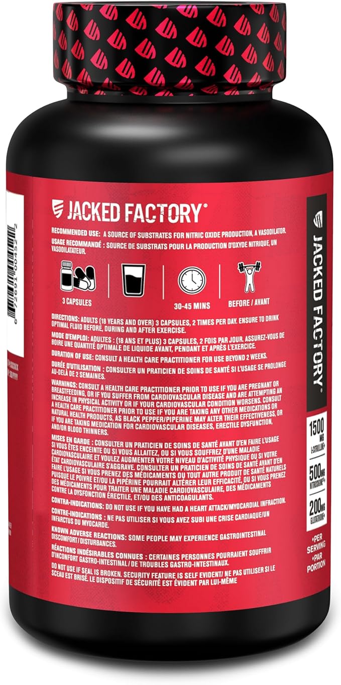 Jacked Factory N.O. XT Nitric Oxide 90 Veggie